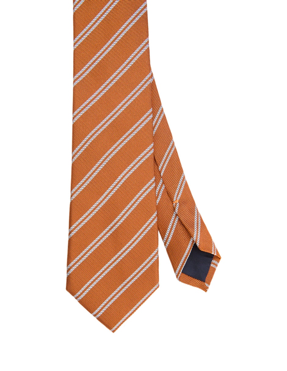 Corbata regular de seda estampado a rayas para hombre Corbata regular de seda estampado a rayas para hombre
