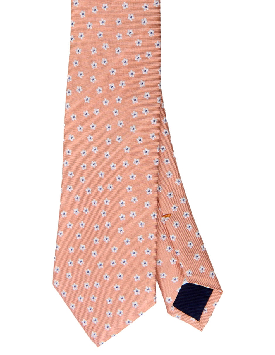 Corbata scappino clásica de seda estampado floral para hombre