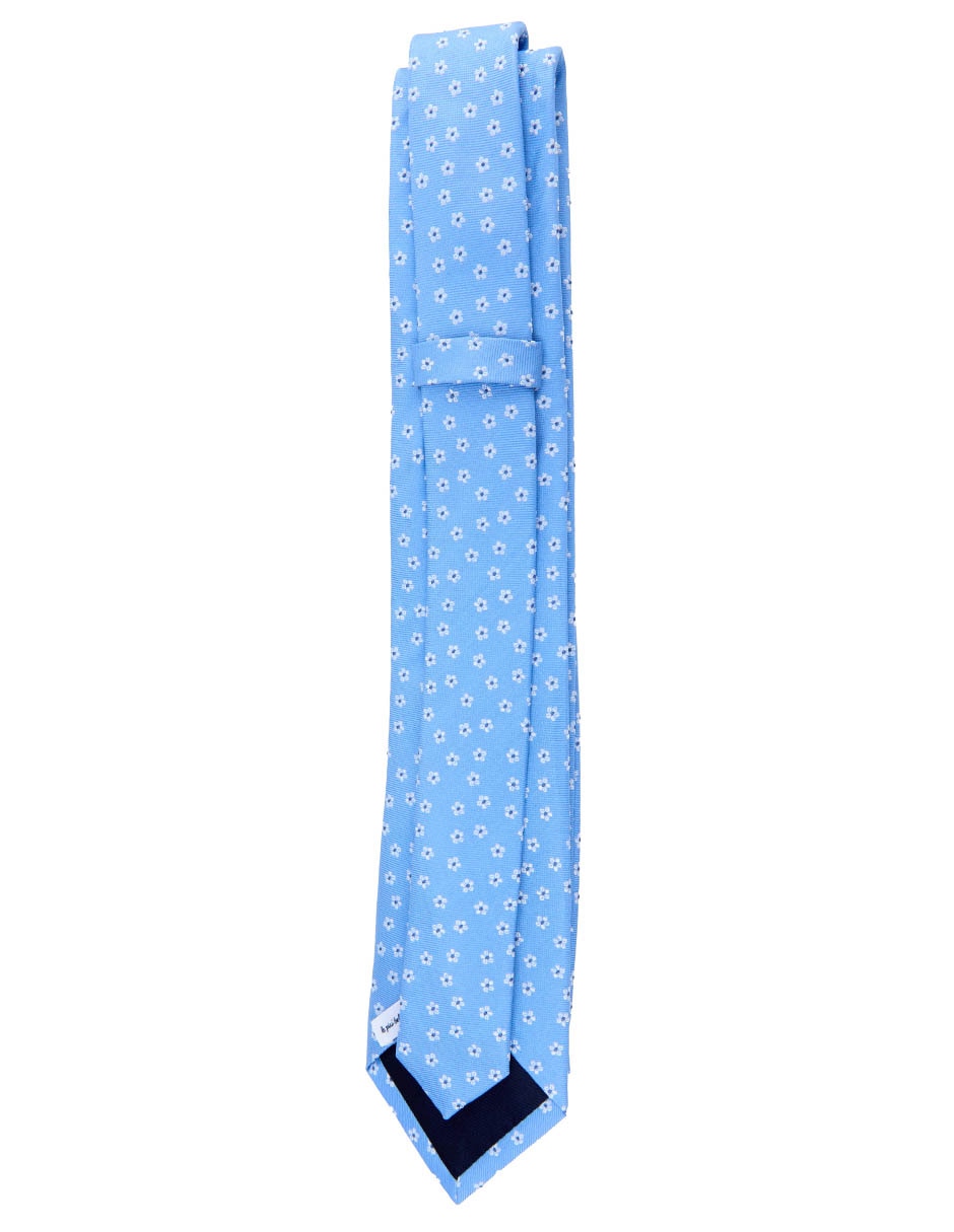 Corbata clásica de seda estampado floral para hombre 2