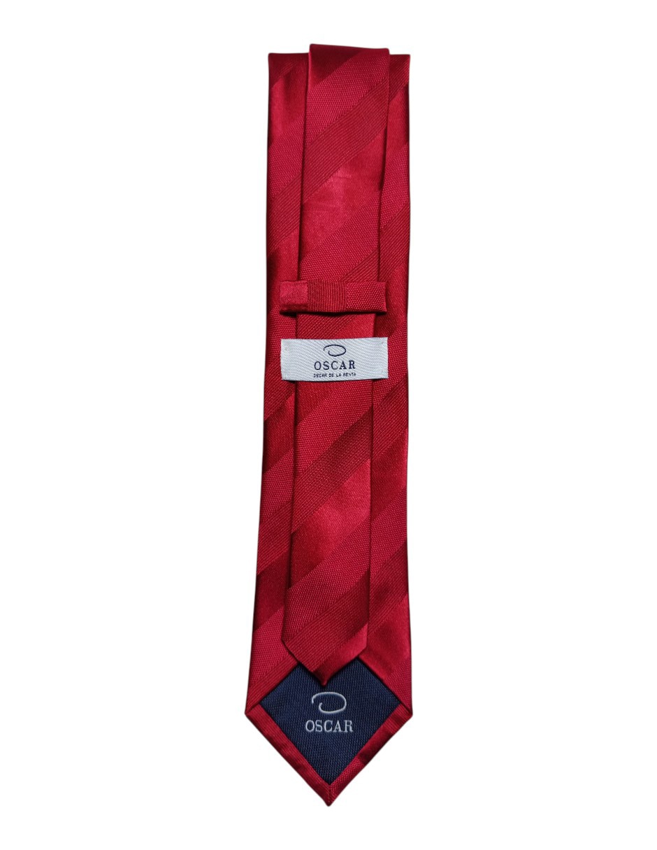 Corbata Oscar De La Renta regular de seda estampada a rayas para hombre