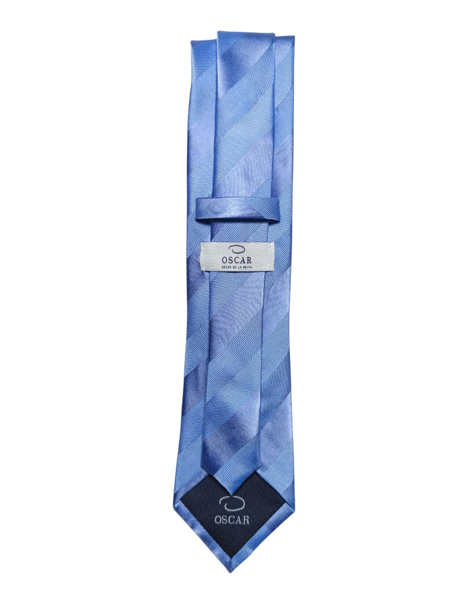 Corbata Oscar De La Renta regular de seda estampada a rayas para hombre 3