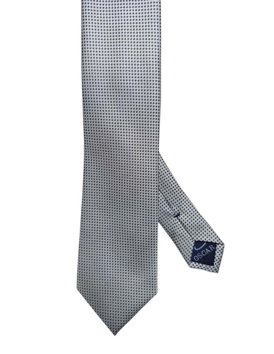 Corbata regular de seda estampado lunares para hombre 1