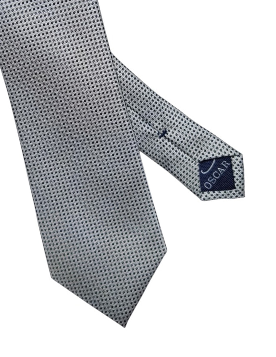 Corbata regular de seda estampado lunares para hombre 4