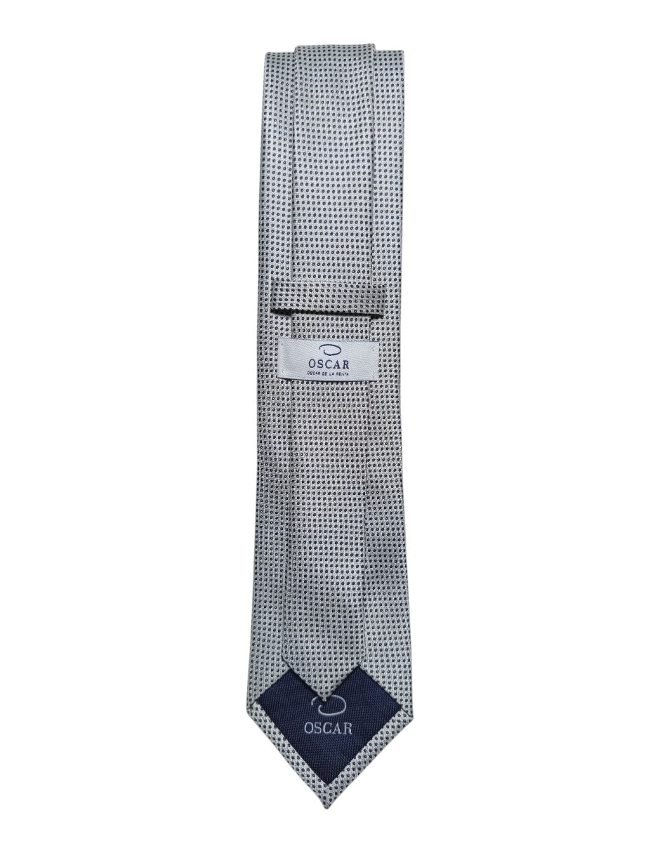 Corbata regular de seda estampado lunares para hombre 5