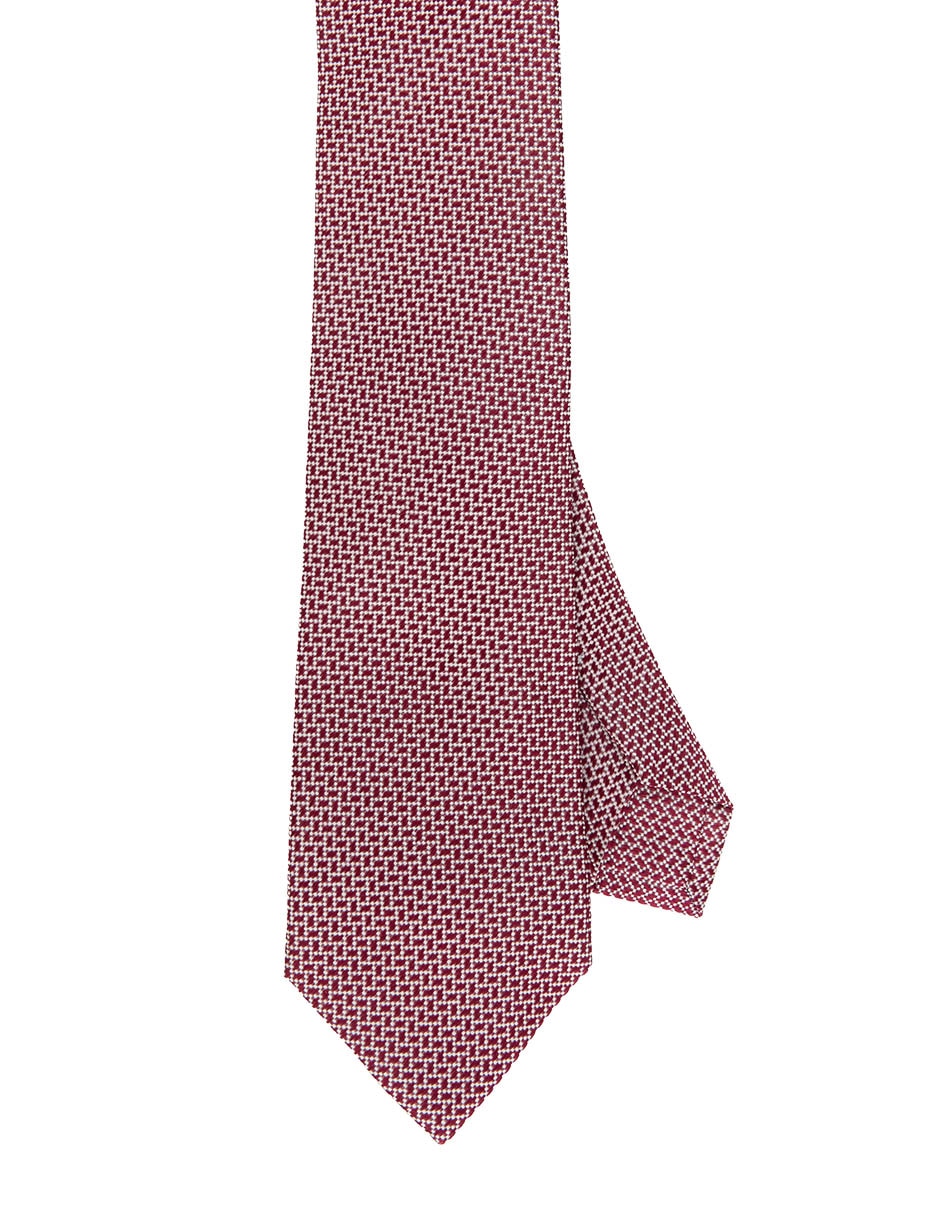 Corbata regular de seda a rayas para hombre 1