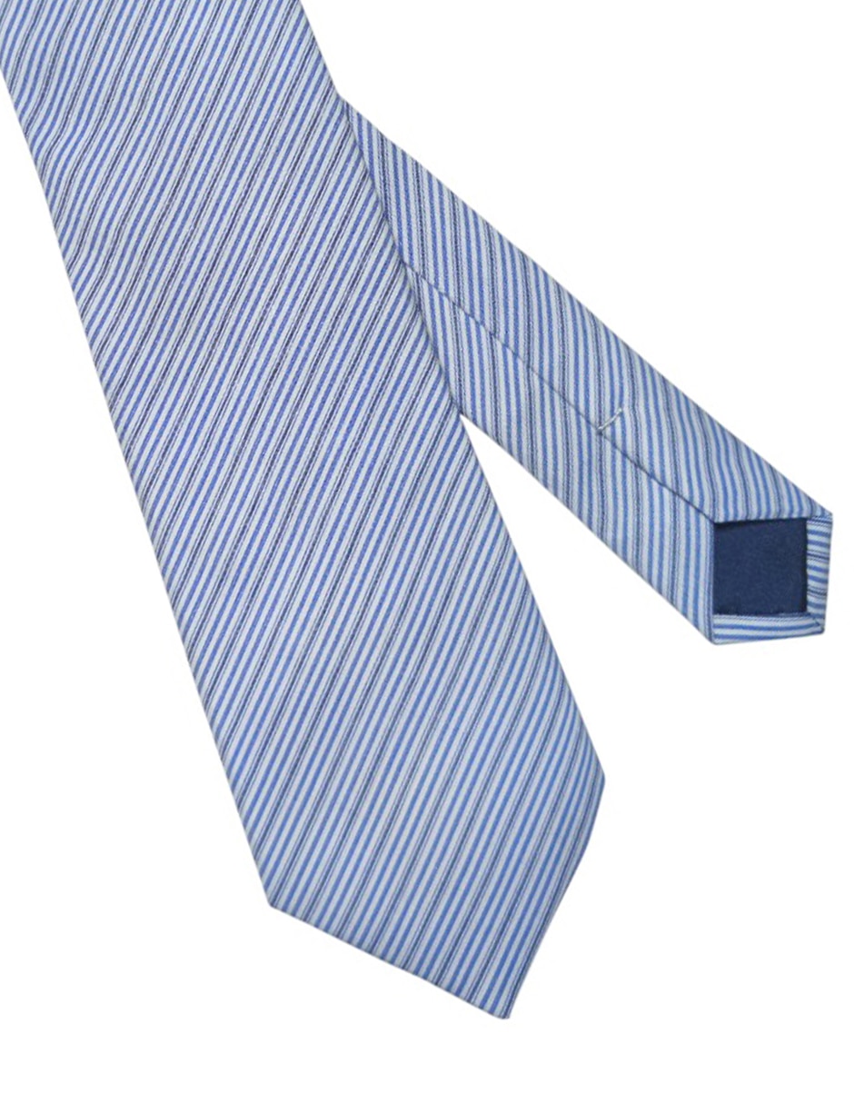 Corbata regular de seda estampado a rayas para hombre