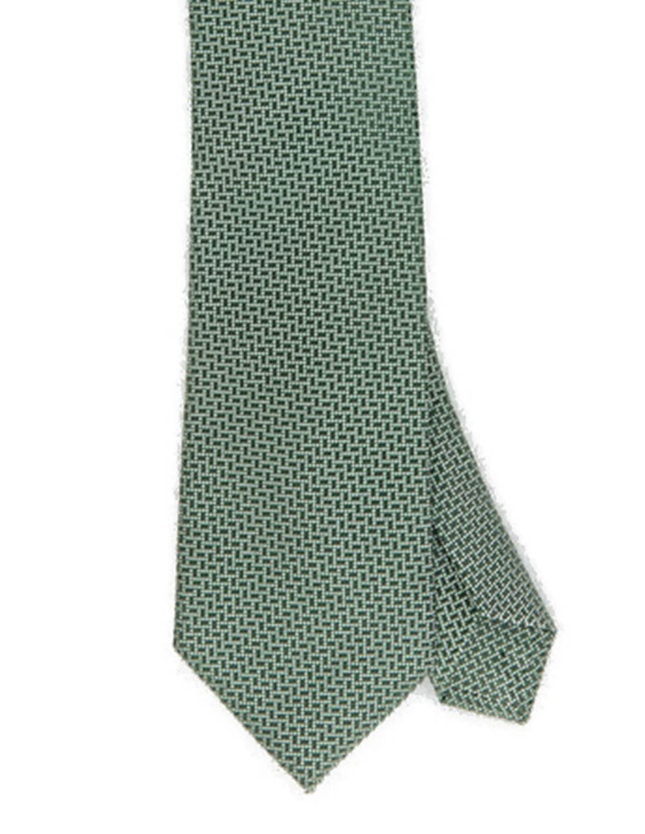 Corbata regular de seda a rayas para hombre
