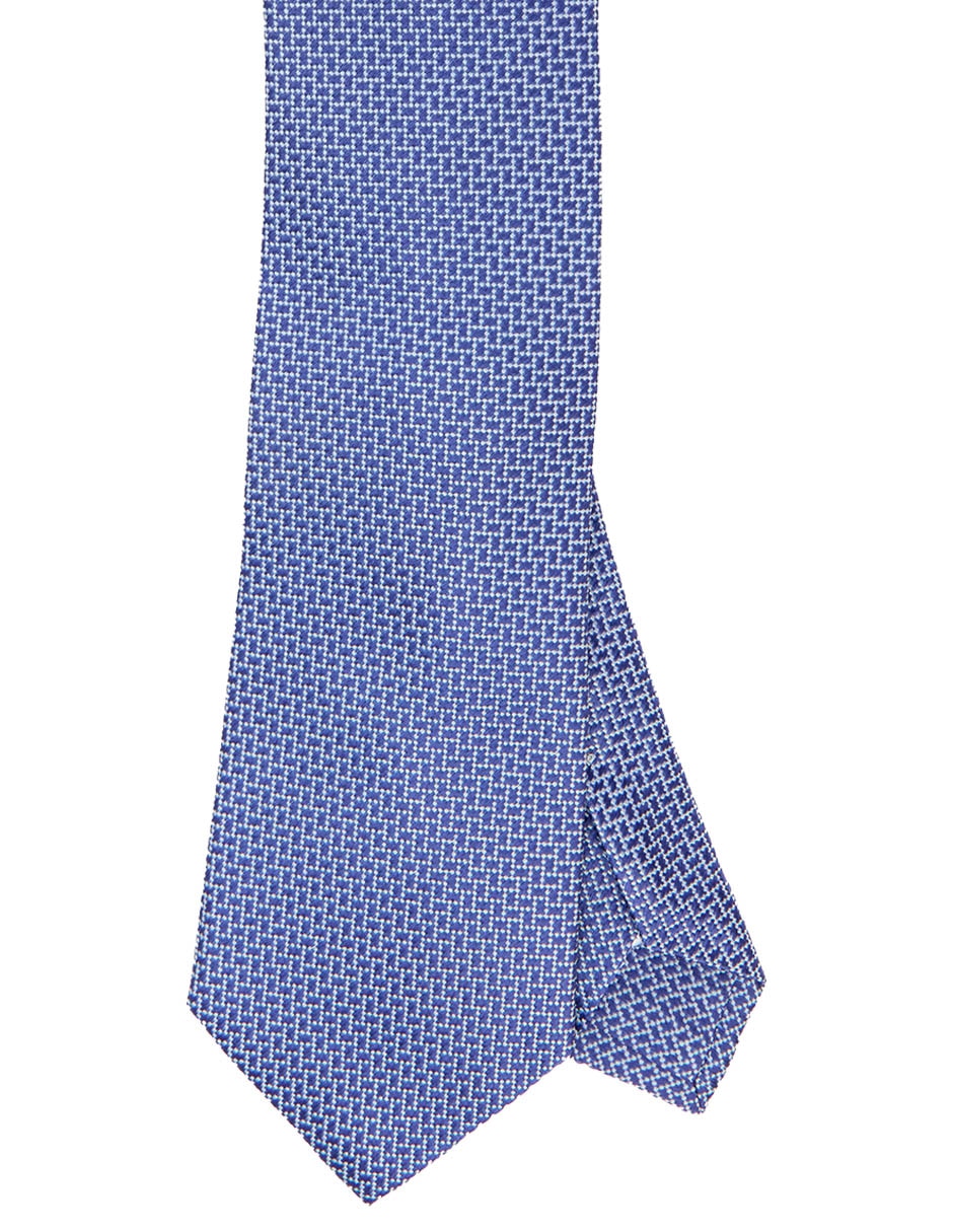 Corbata regular de seda a rayas para hombre