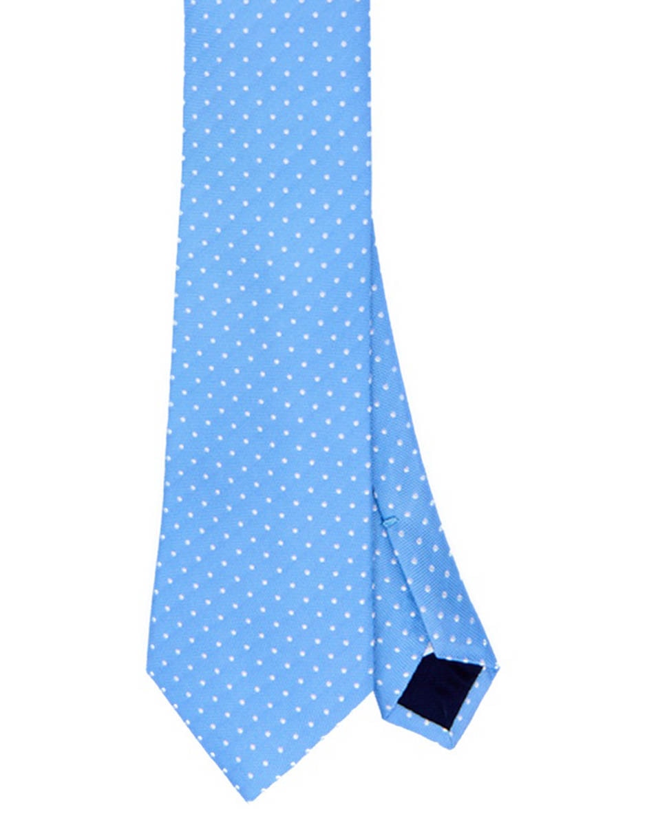 Corbata regular de seda estampado lunares para hombre Corbata regular de seda estampado lunares para hombre