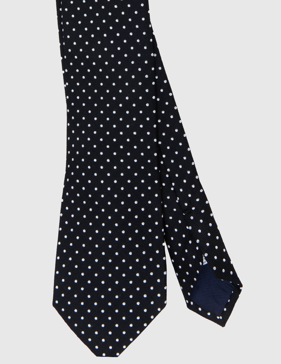 Corbata regular de seda estampado lunares para hombre Corbata regular de seda estampado lunares para hombre