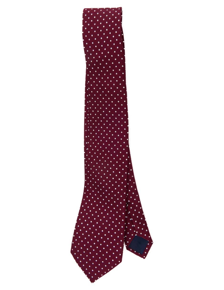 Corbata regular de seda estampado lunares para hombre Corbata regular de seda estampado lunares para hombre