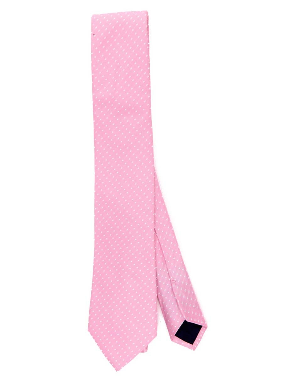 Corbata regular de seda estampado lunares para hombre