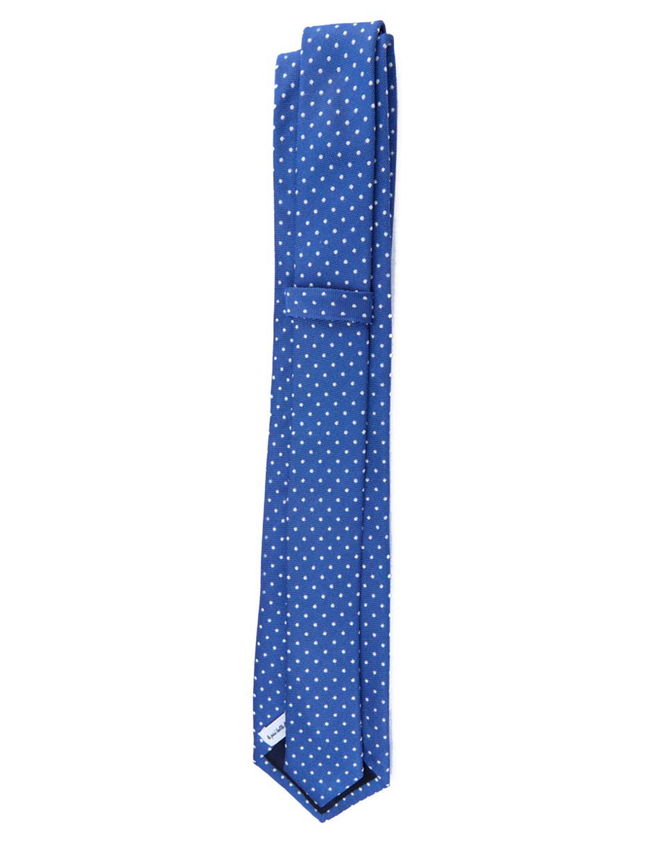 Corbata regular de seda estampado lunares para hombre 4