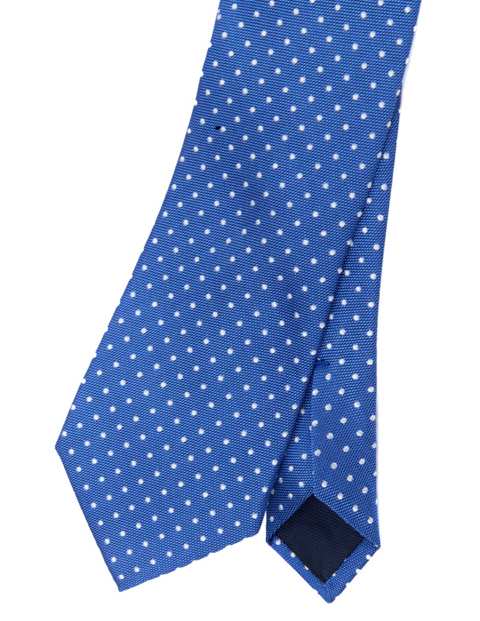 Corbata regular de seda estampado lunares para hombre 5