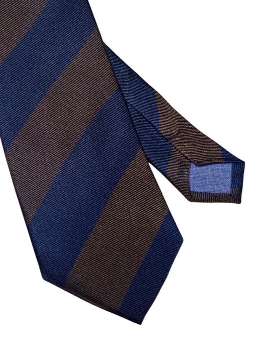 Corbata regular de seda estampado a rayas para hombre 2