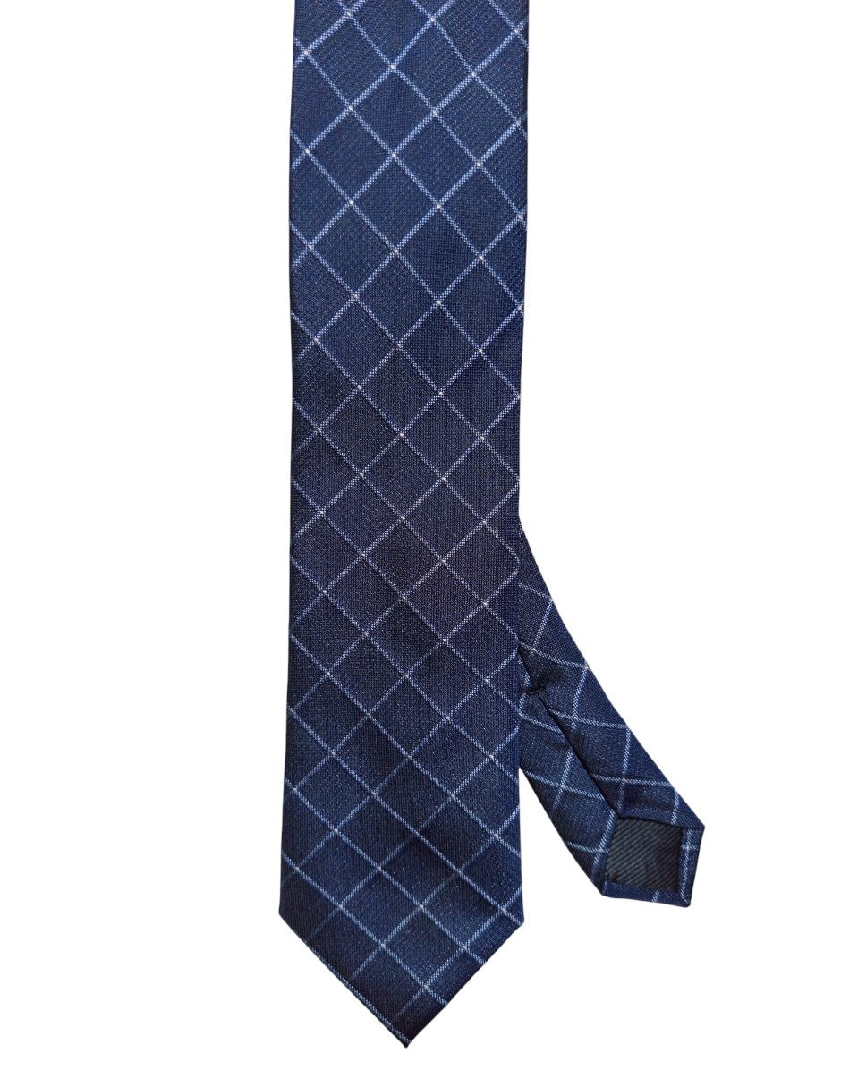 Corbata regular de seda estampado a cuadros para hombre Corbata regular de seda estampado a cuadros para hombre