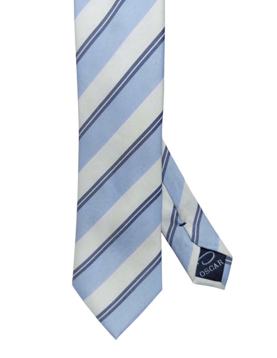 Corbata Oscar de la Renta regular de seda estampado a rayas para hombre Corbata Oscar de la Renta regular de seda estampado a rayas para hombre