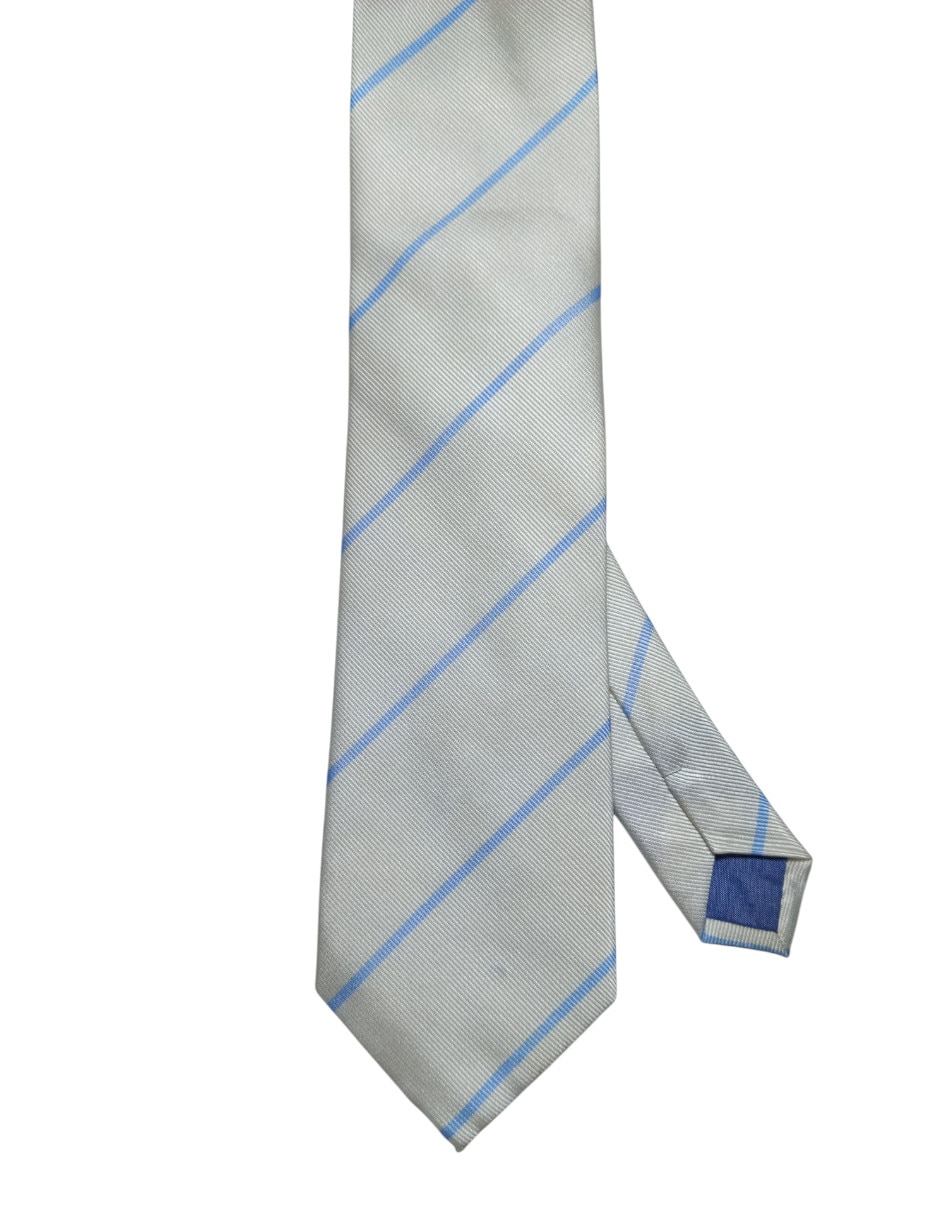 Corbata regular de seda estampado a rayas para hombre Corbata regular de seda estampado a rayas para hombre