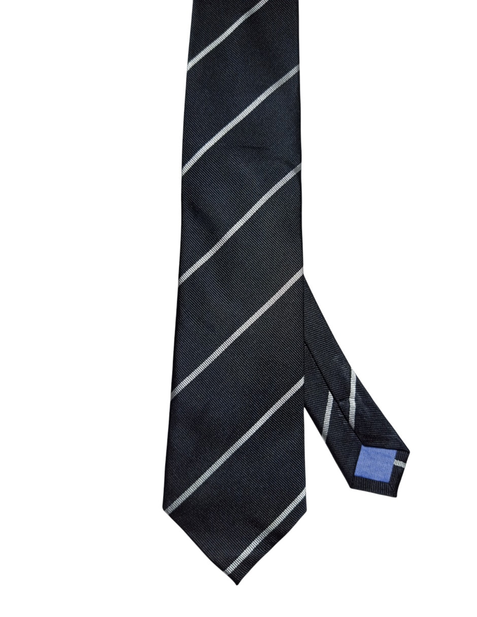 Corbata regular de seda estampado a rayas para hombre Corbata regular de seda estampado a rayas para hombre
