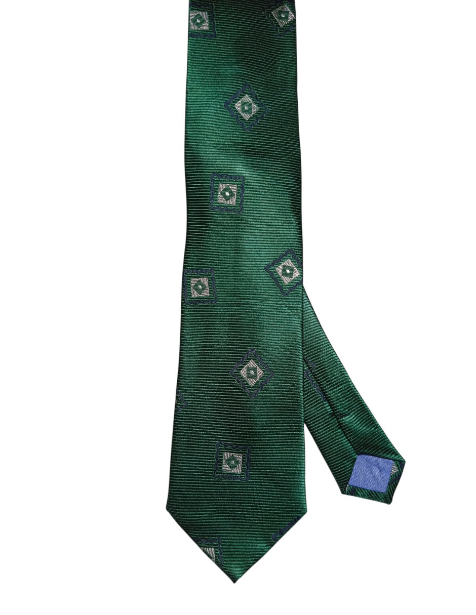 Corbata regular de seda estampado geométrico para hombre Corbata regular de seda estampado geométrico para hombre