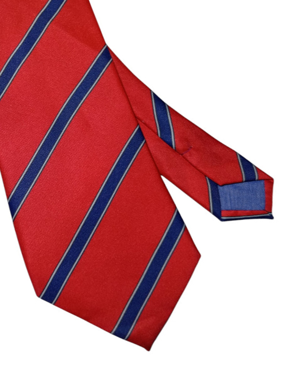 Corbata Puroego regular de seda estampado a rayas para hombre