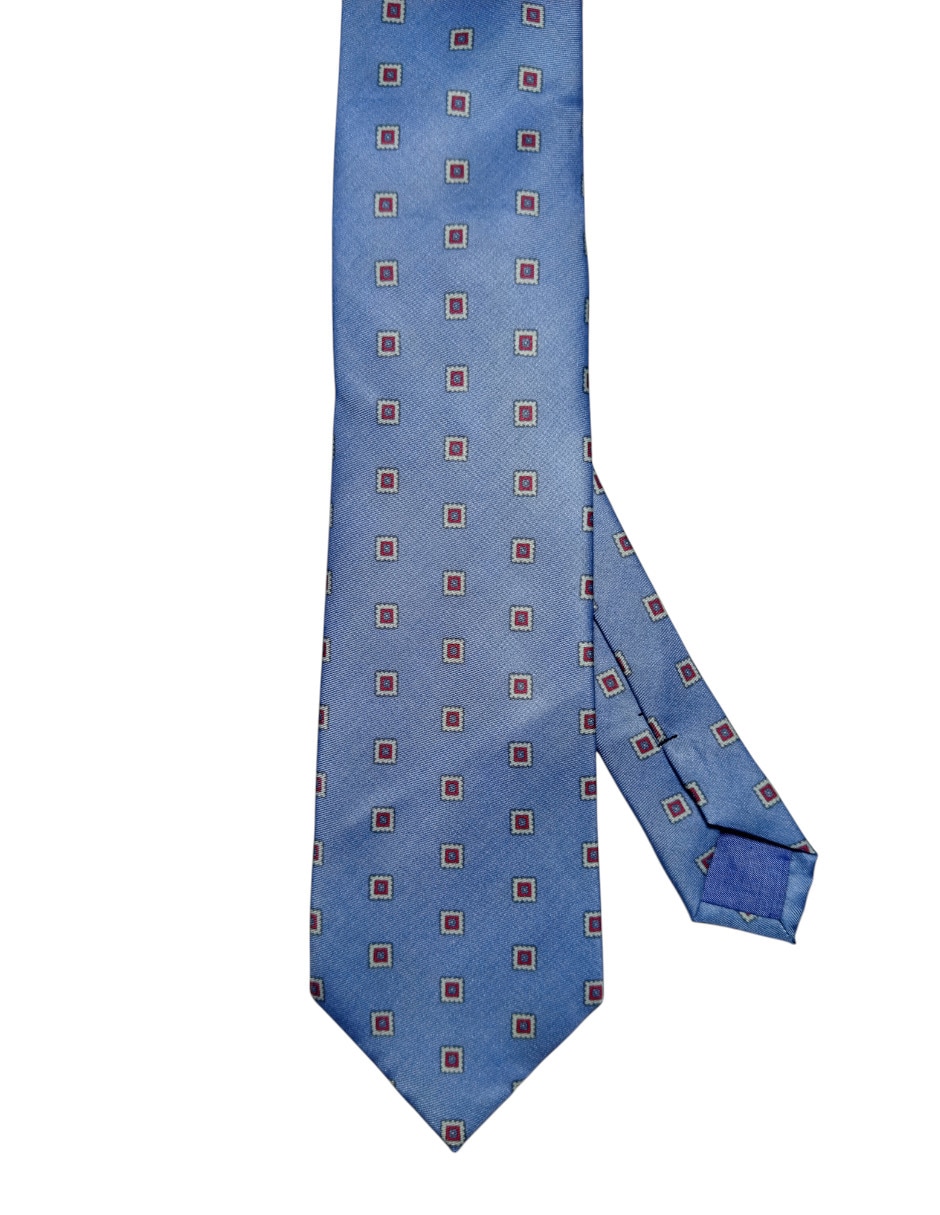 Corbata regular de seda estampada para hombre