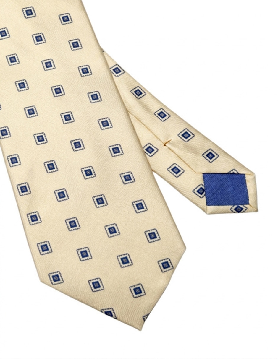 Corbata regular de seda estampada para hombre 3