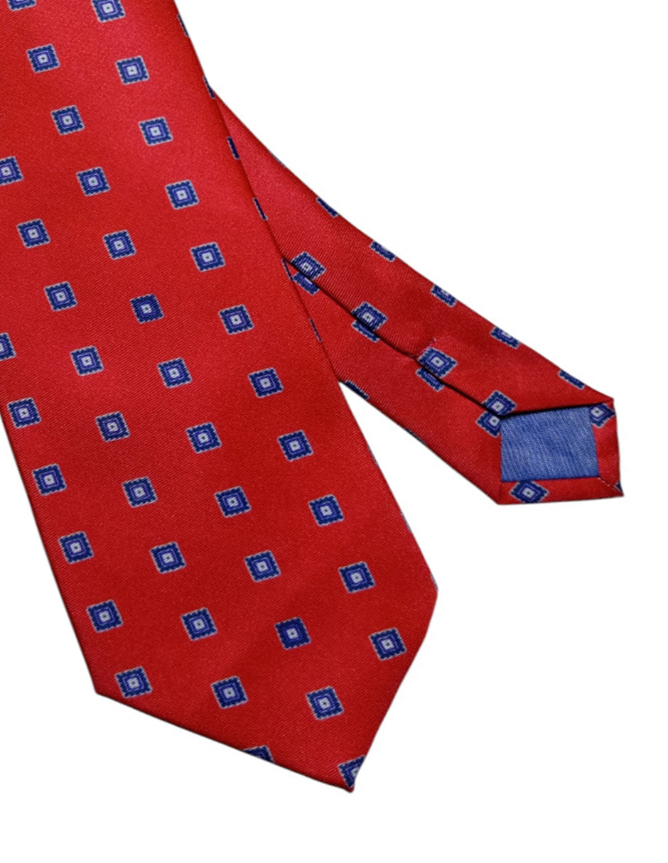 Corbata Puroego regular de seda estampada para hombre
