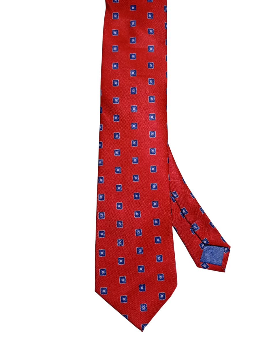 Corbata Puroego regular de seda estampada para hombre