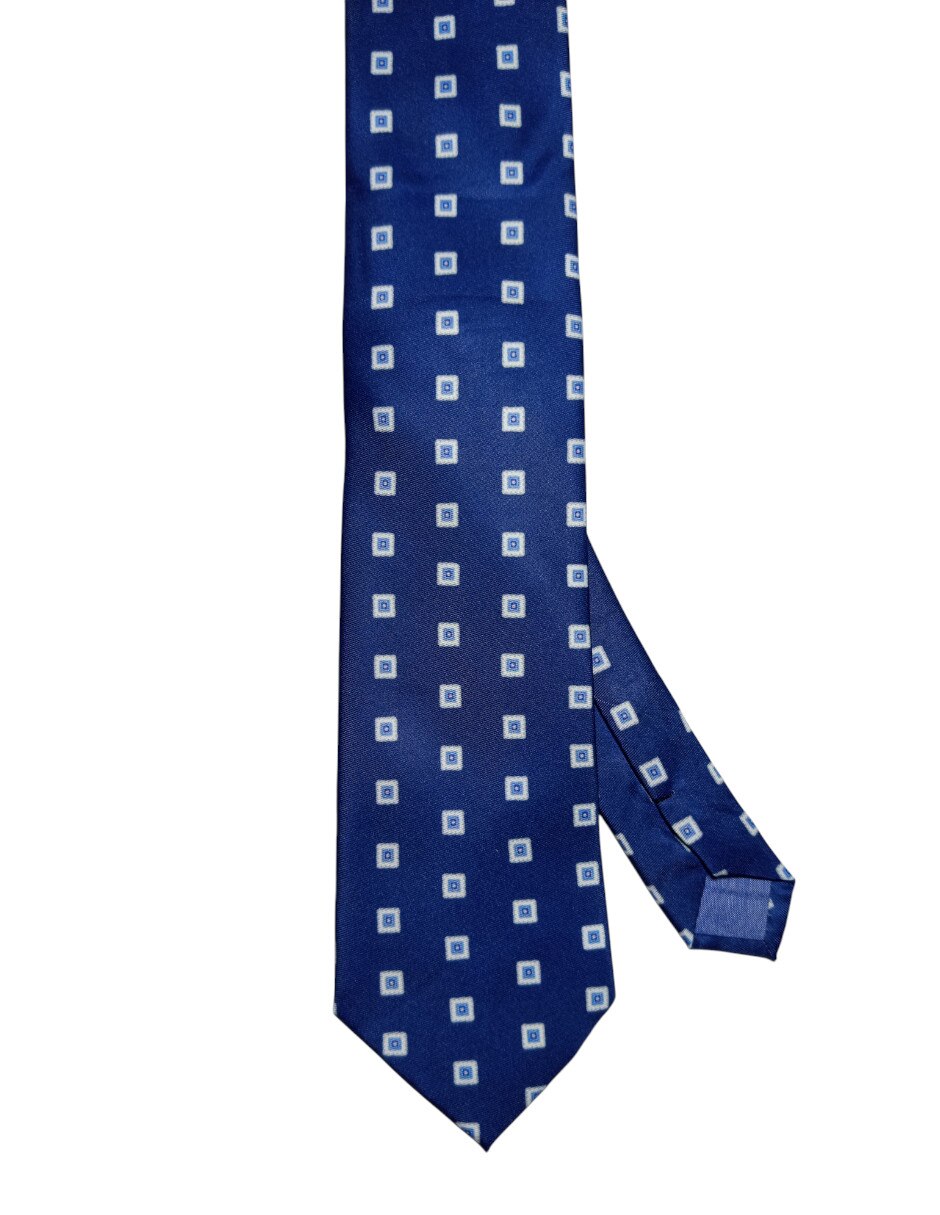 Corbata regular de seda estampada para hombre