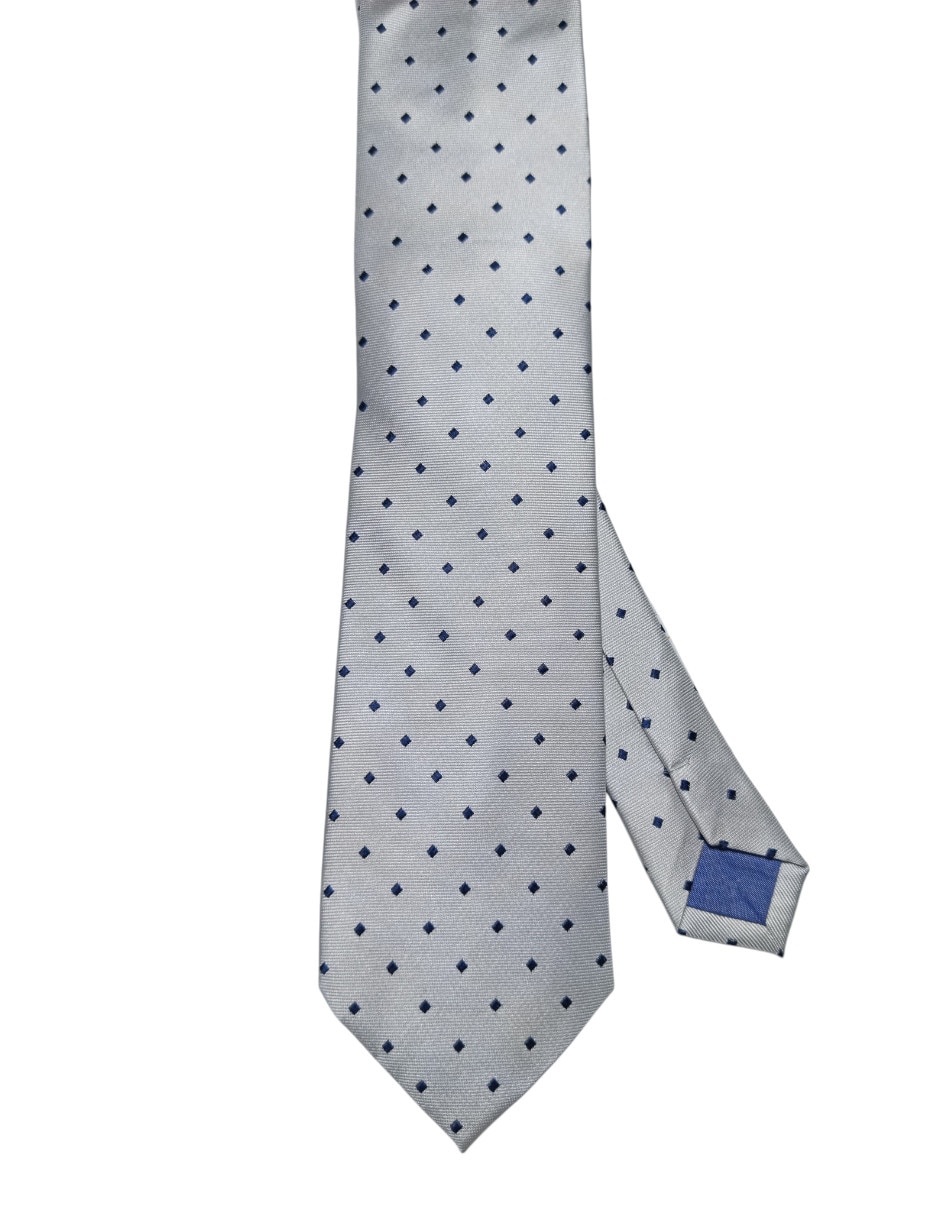 Corbata regular de seda estampado lunares para hombre