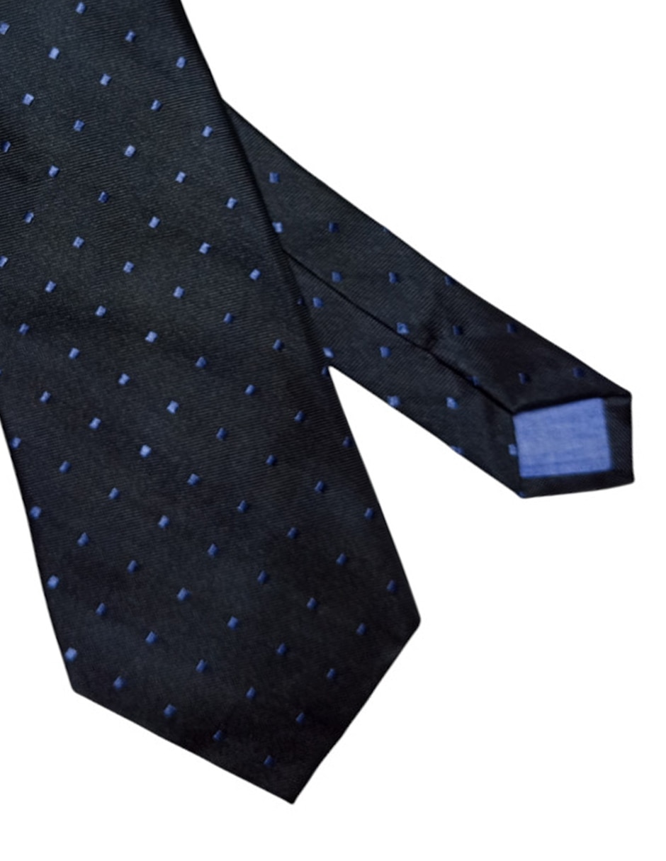 Corbata regular de seda estampado lunares para hombre 3