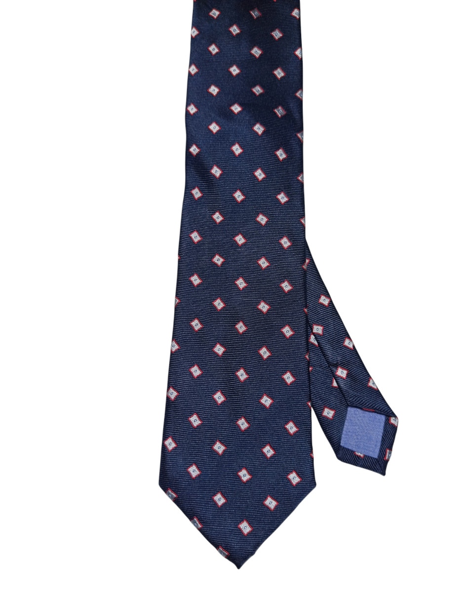 Corbata regular de seda estampada para hombre