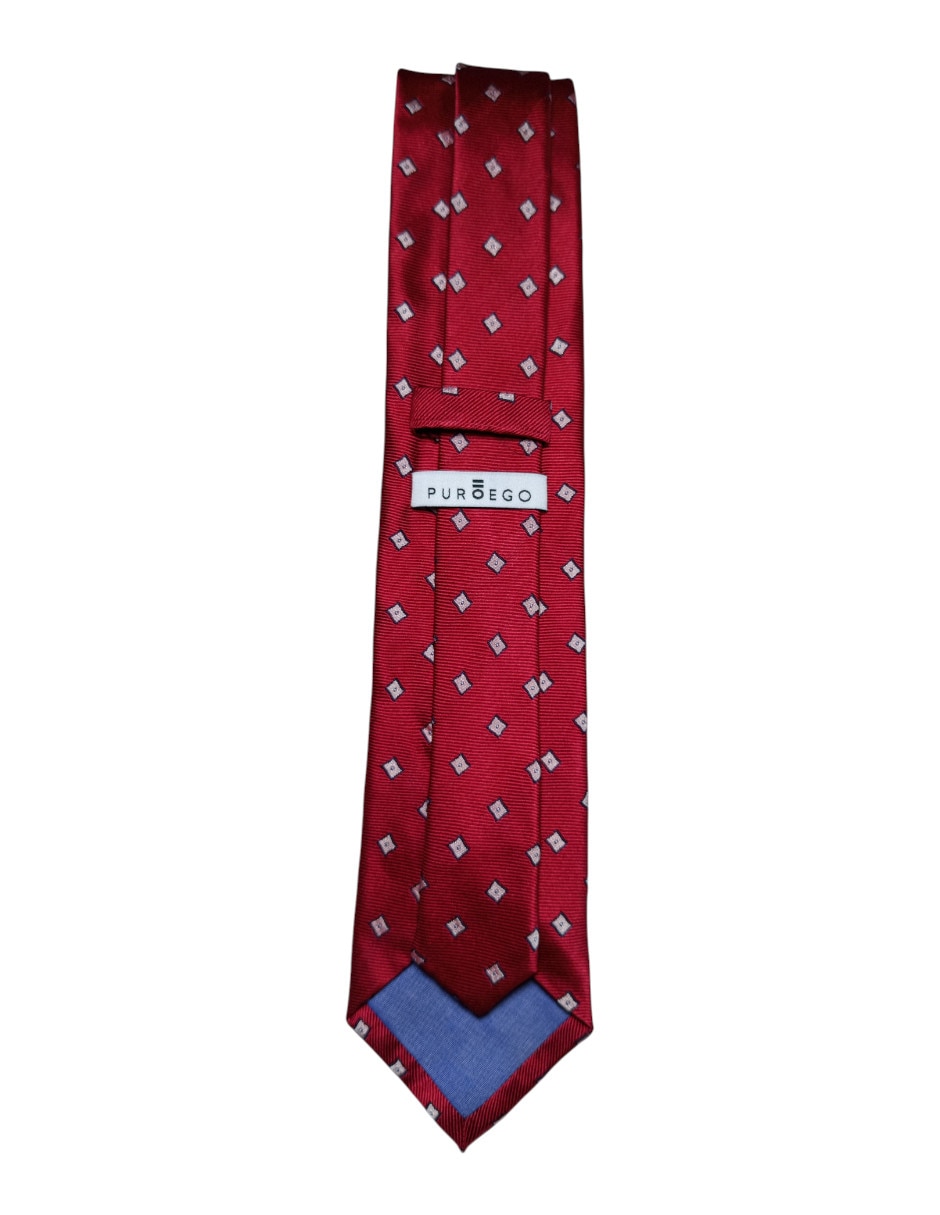 Corbata Puroego regular de seda estampada para hombre