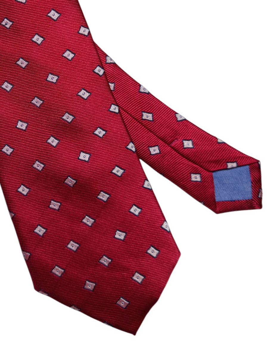 Corbata Puroego regular de seda estampada para hombre