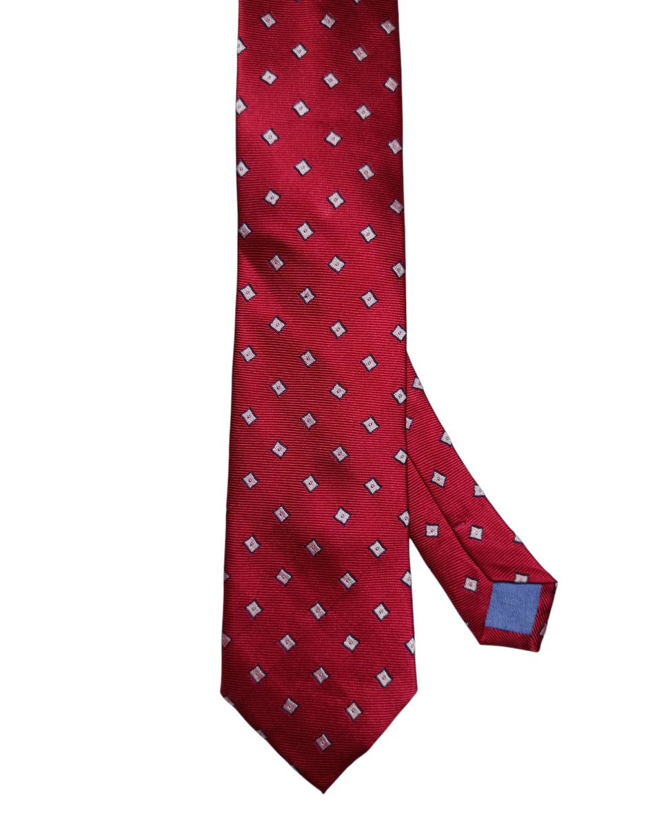 Corbata Puroego regular de seda estampada para hombre