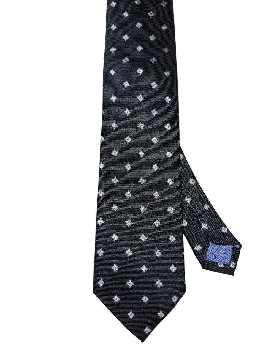 Corbata regular de seda estampada para hombre