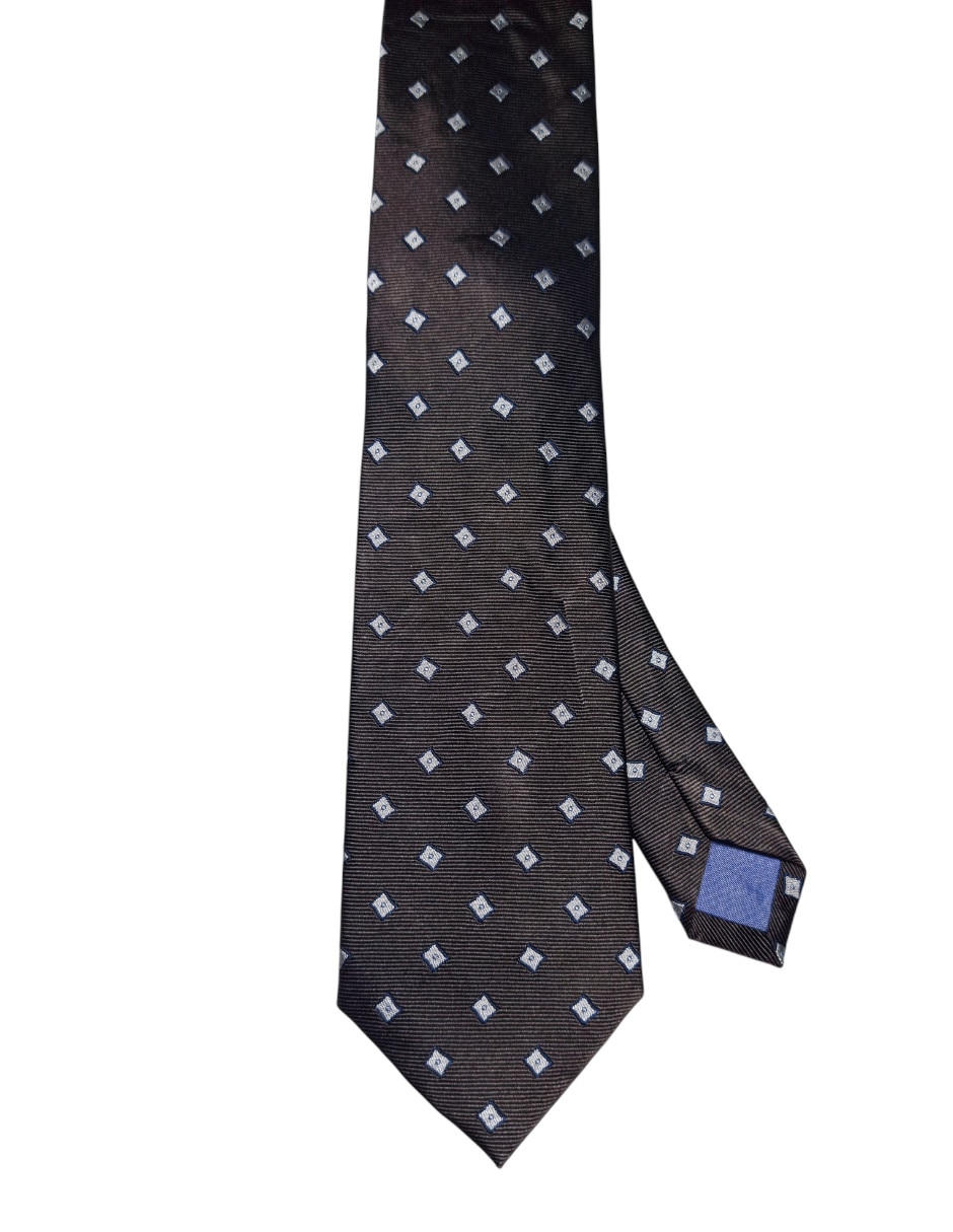 Corbata regular de seda estampada para hombre