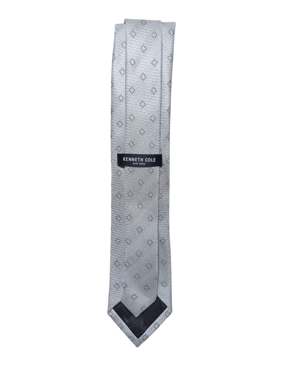 Corbata regular de seda estampado a cuadros para hombre 2