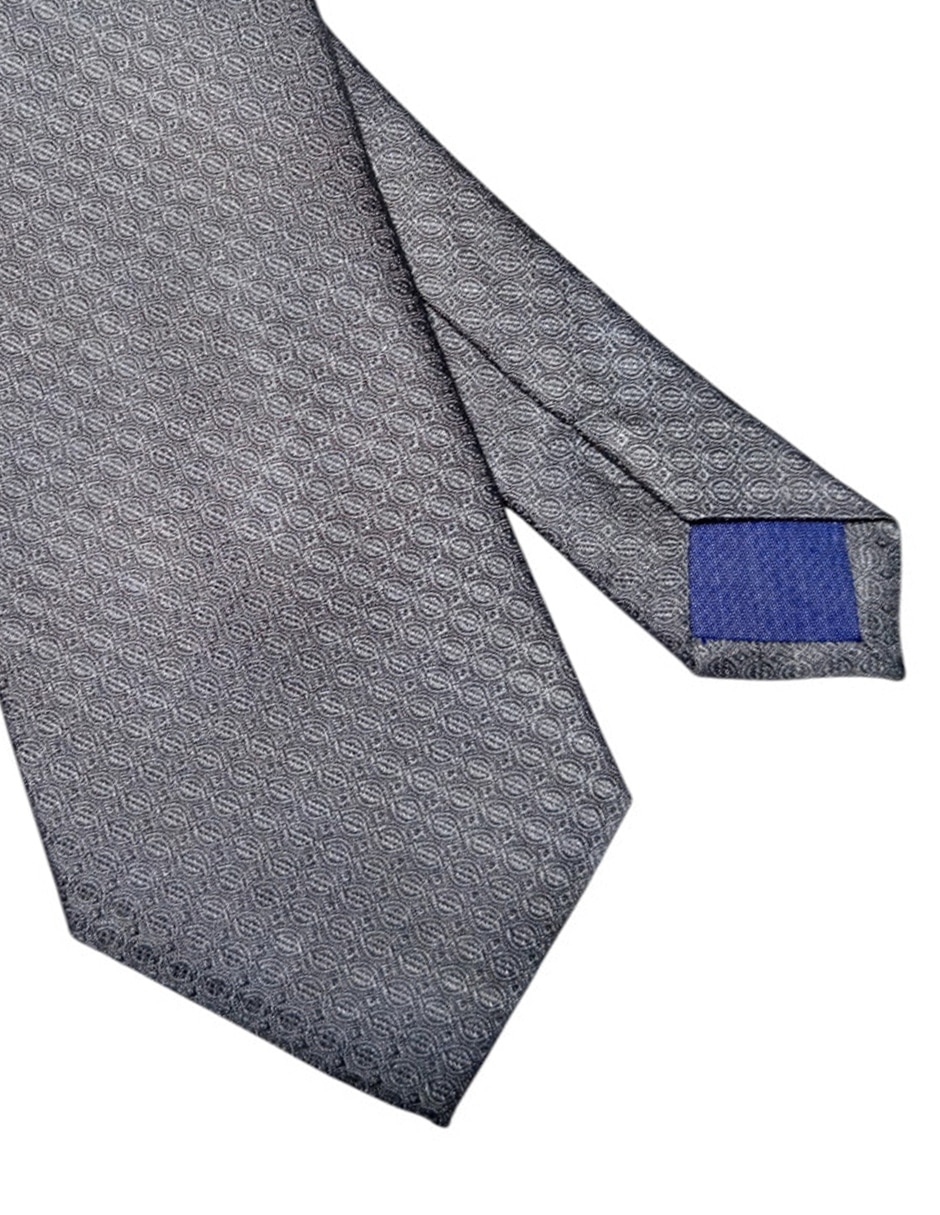 Corbata puroego regular de seda estampado gràfico para hombre