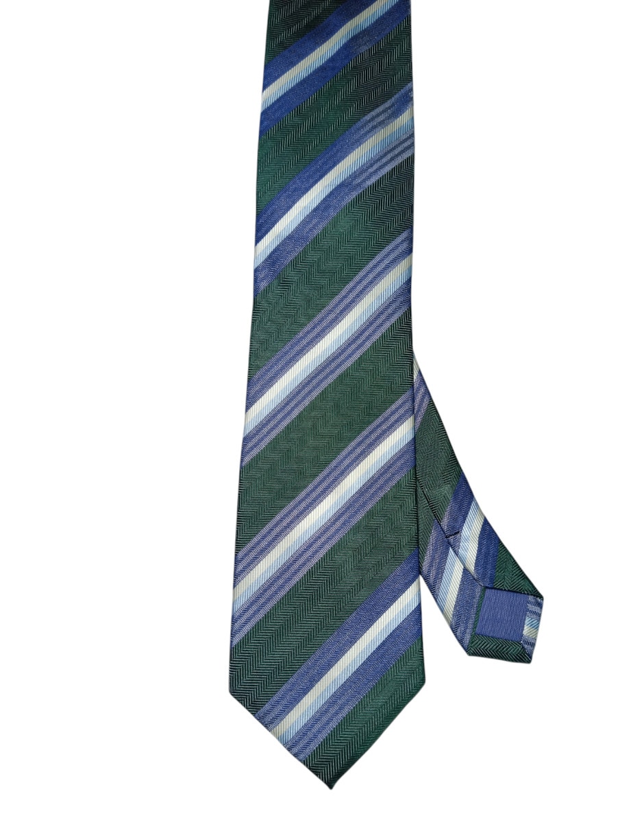 Corbata regular de seda estampado a rayas para hombre Corbata regular de seda estampado a rayas para hombre