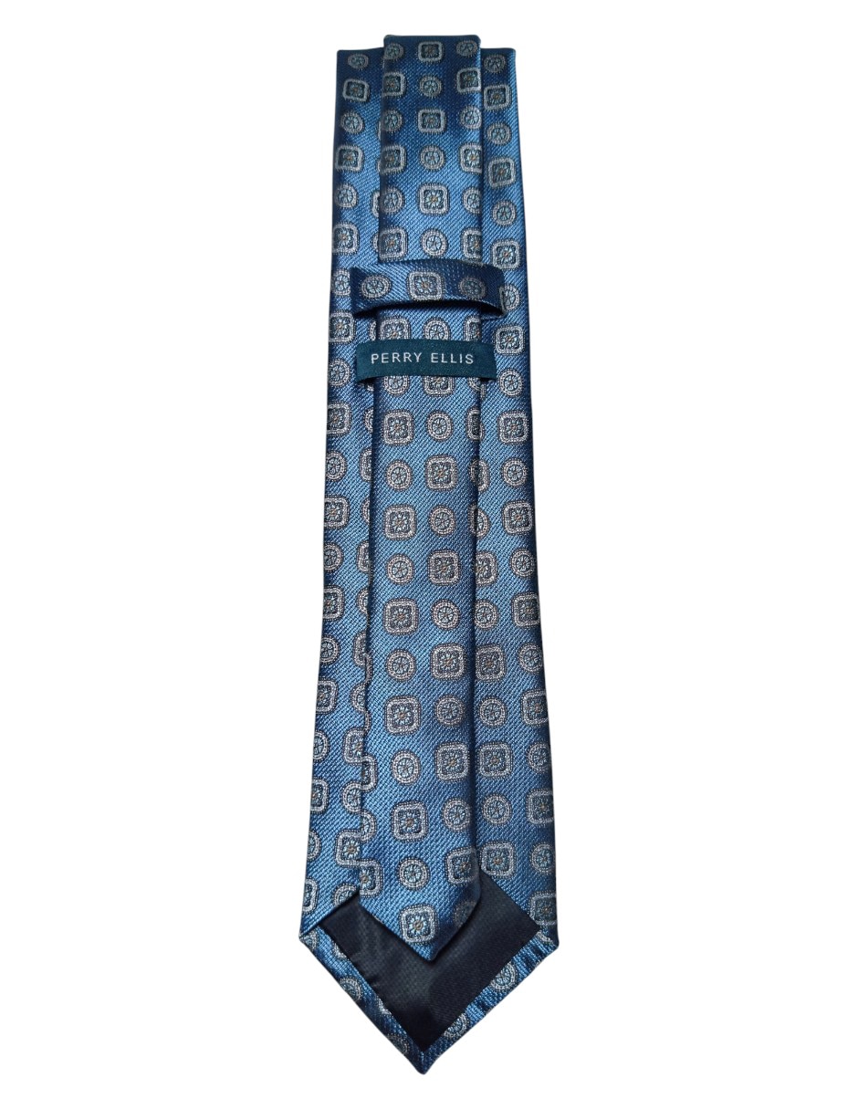 Corbata regular de seda estampado floral para hombre 2