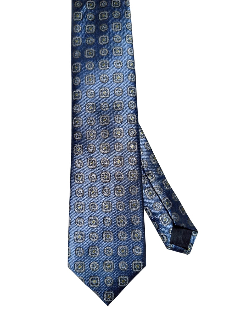 Corbata regular de seda estampado floral para hombre