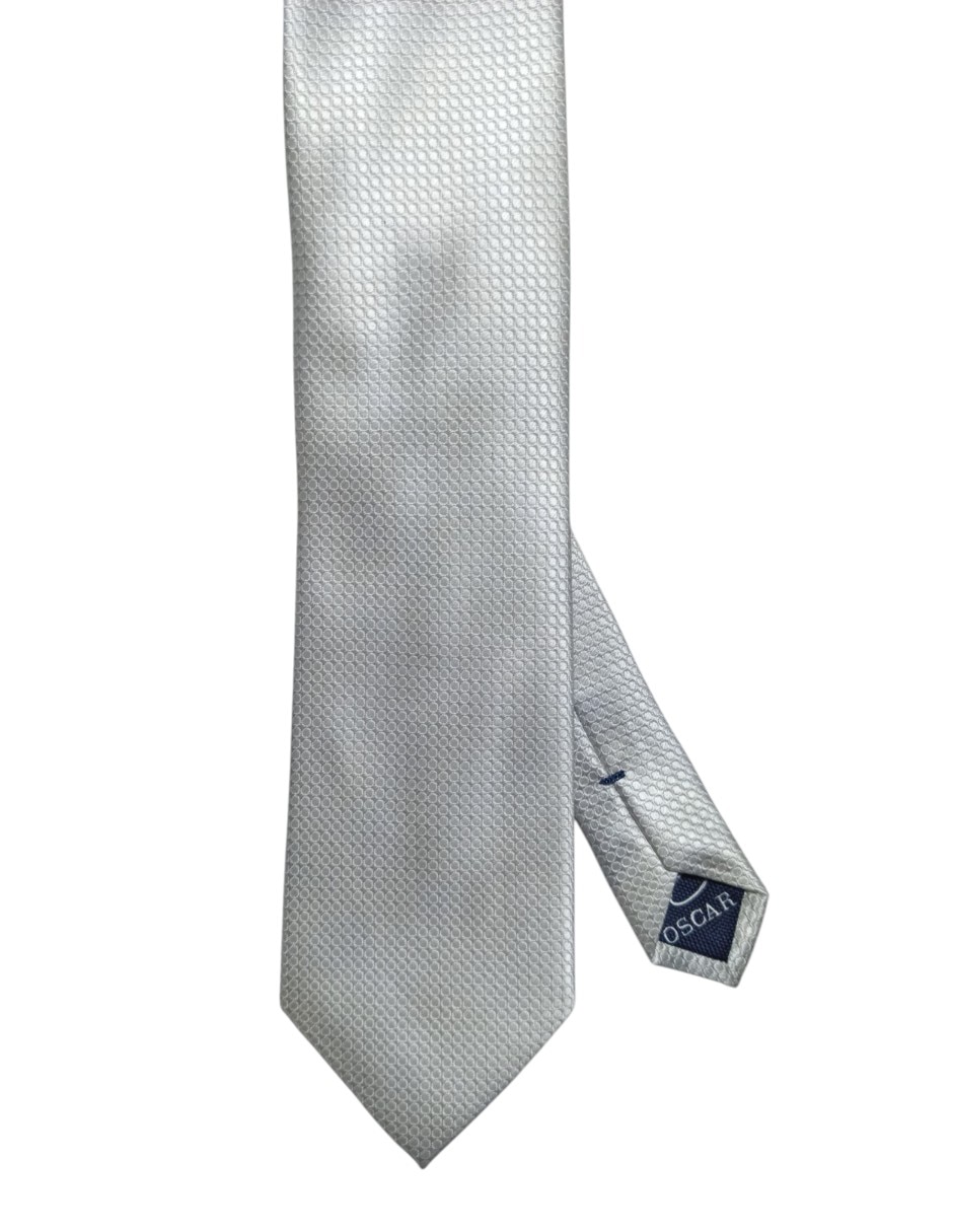 Corbata regular de seda estampado lunares para hombre 1