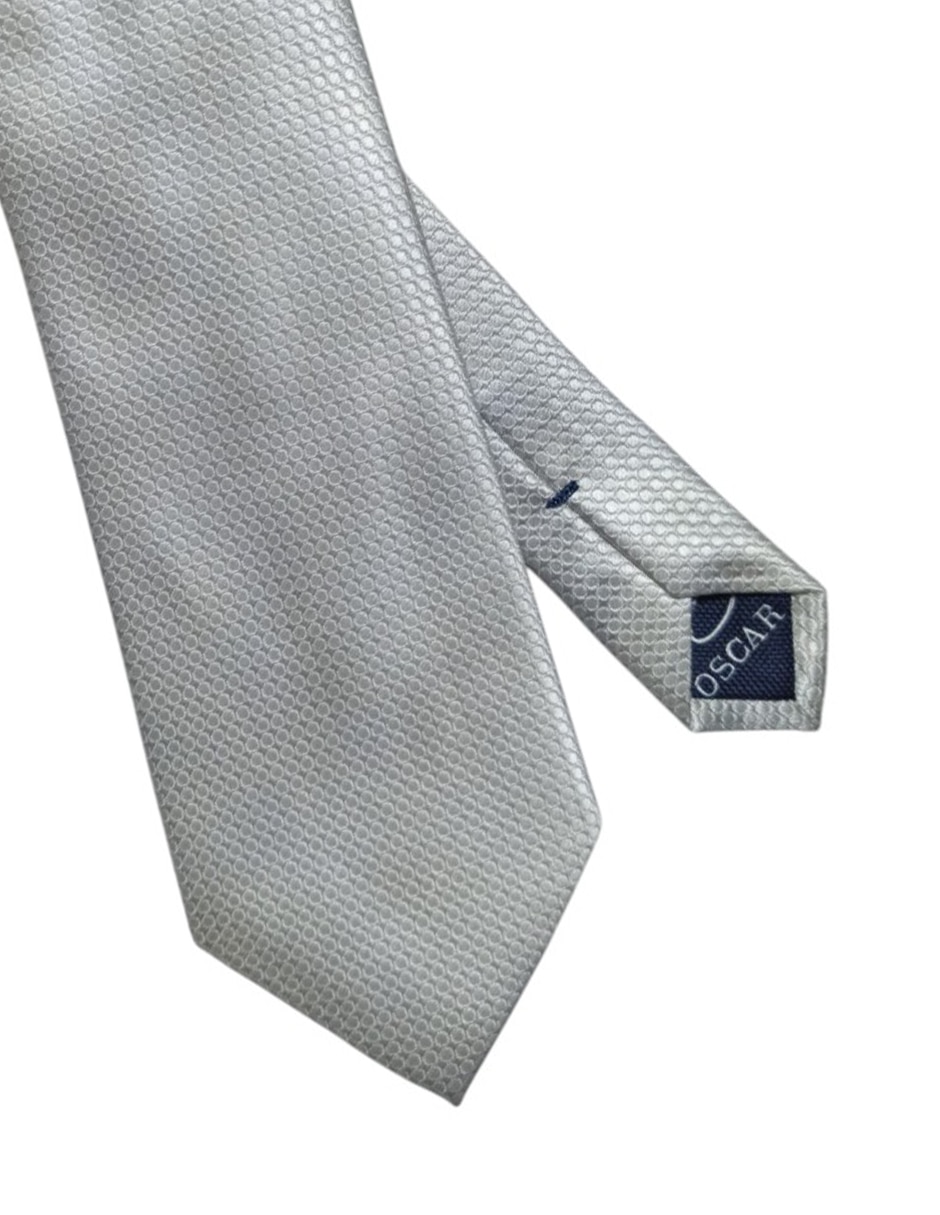 Corbata regular de seda estampado lunares para hombre 3