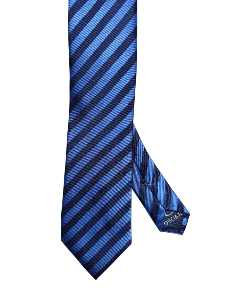 Corbata Oscar De La Renta regular de seda estampada a rayas para hombre Corbata Oscar De La Renta regular de seda estampada a rayas para hombre