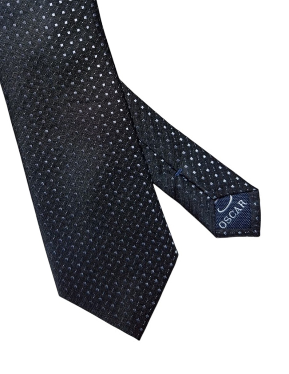 Corbata Oscar de la Renta regular de seda estampado geométrico para hombre 2