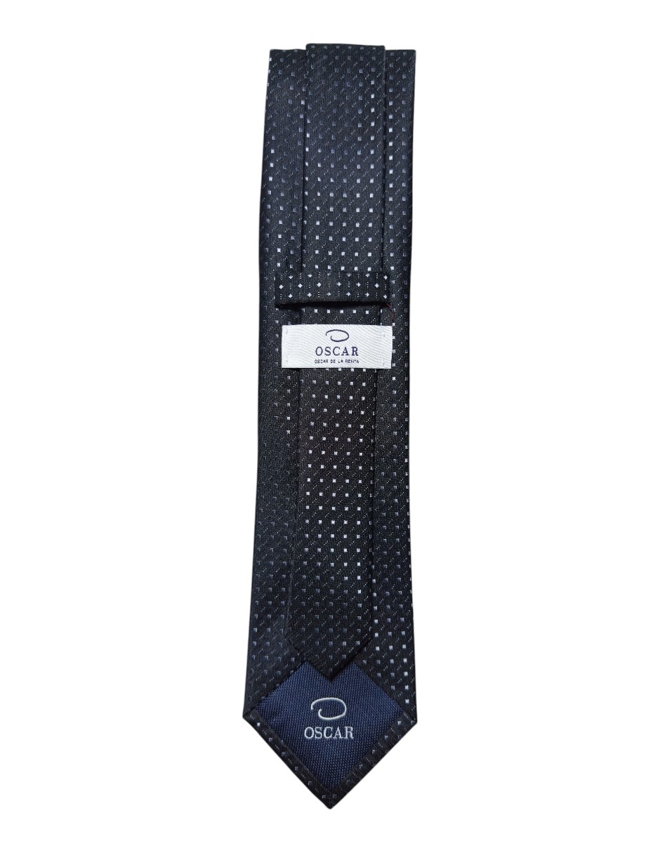 Corbata Oscar de la Renta regular de seda estampado geométrico para hombre 3