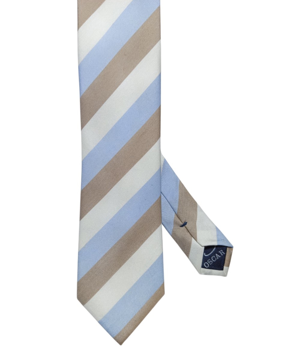 Corbata Oscar de la Renta regular de seda estampado a rayas para hombre Corbata Oscar de la Renta regular de seda estampado a rayas para hombre