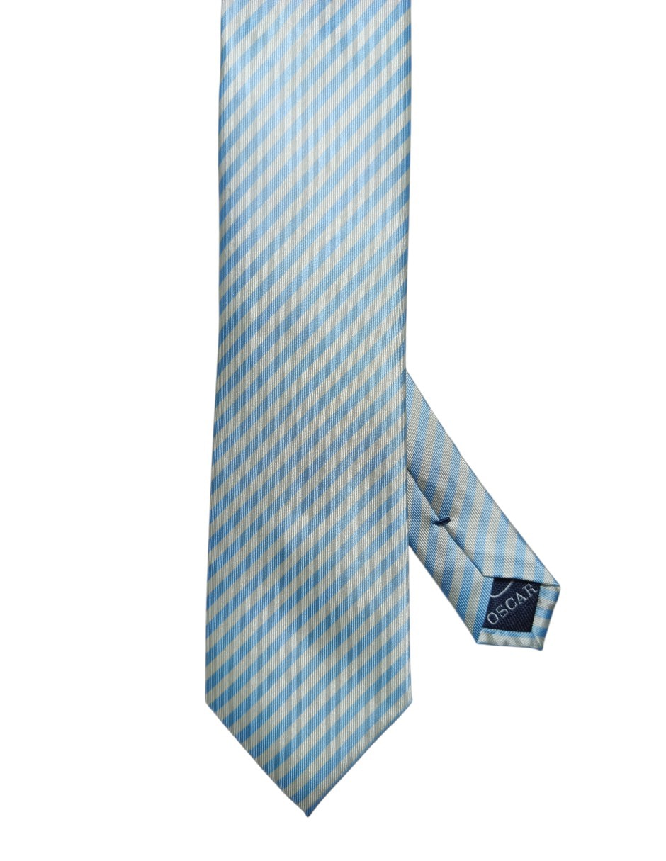 Corbata Oscar de la Renta regular de seda estampado a rayas para hombre Corbata Oscar de la Renta regular de seda estampado a rayas para hombre